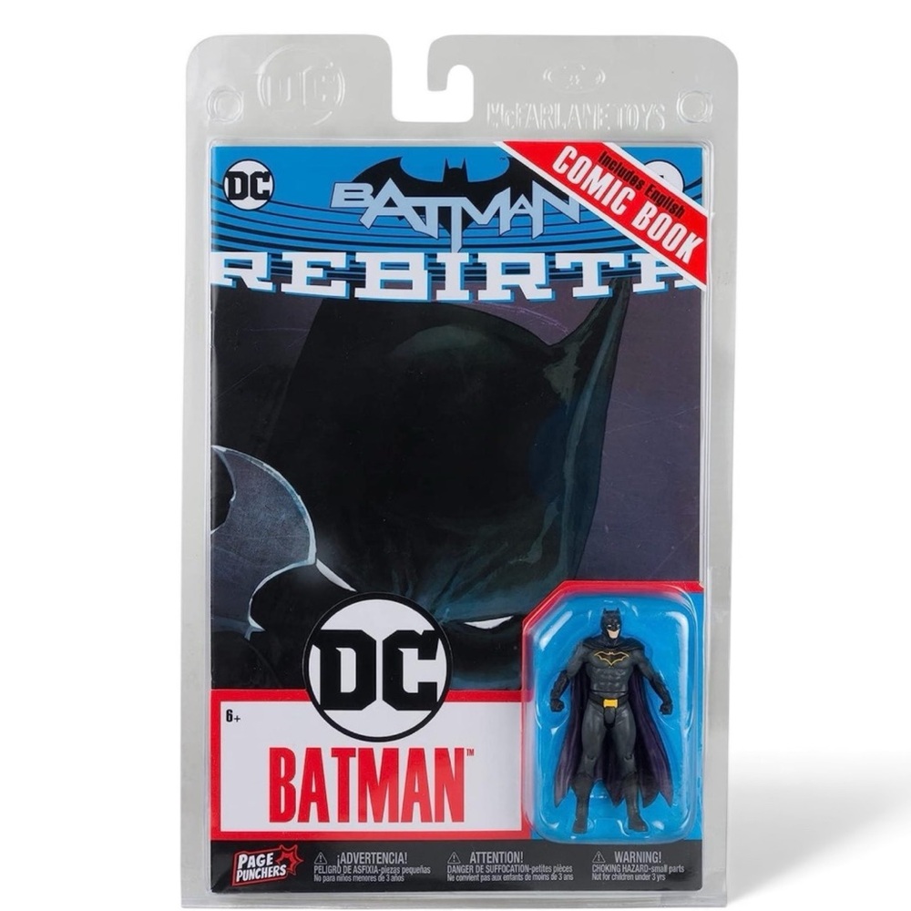 New McFarlane DC Comics Batman Rebirth Page Punchers 3” Action Figure Comic Book